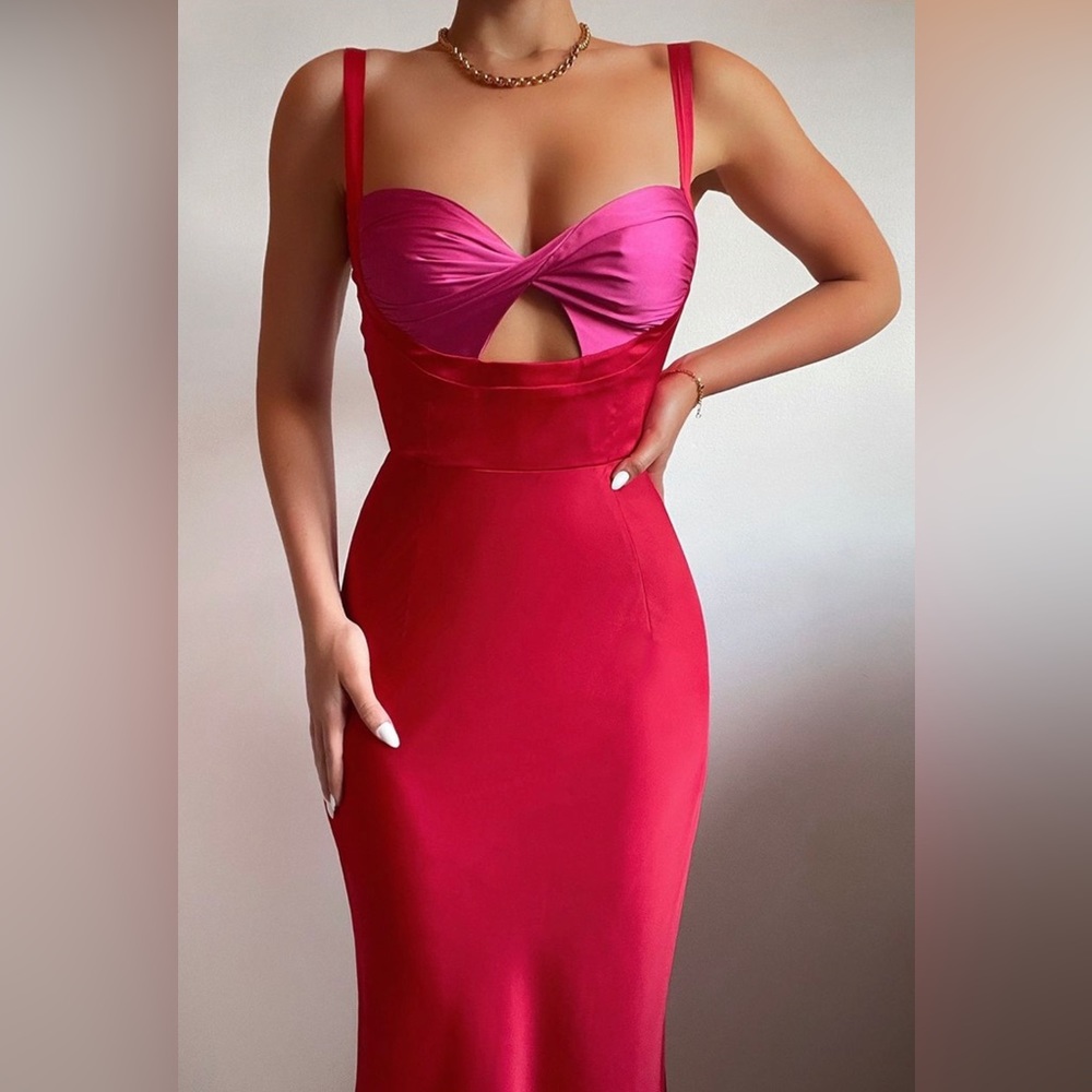 Kelsey Midi Dress - Red NWT JAUS